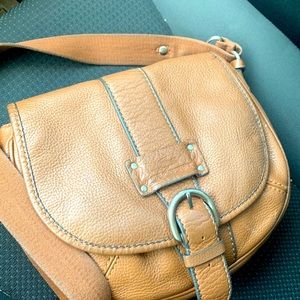 Lacoste leather saddle bag